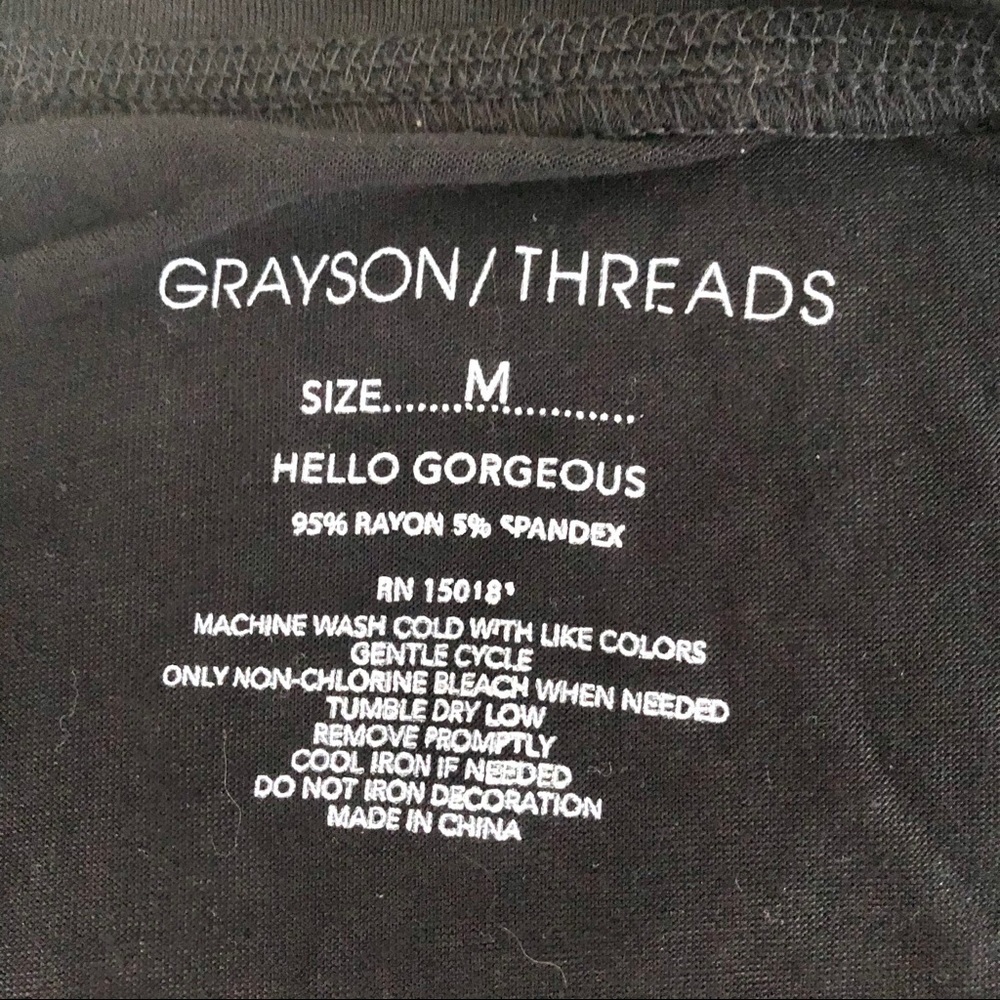 🎯3/$10 Grayson Threads NAMASLEIGH ALL DAY Yoga Christmas Graphic Tee M - Picture 4 of 8